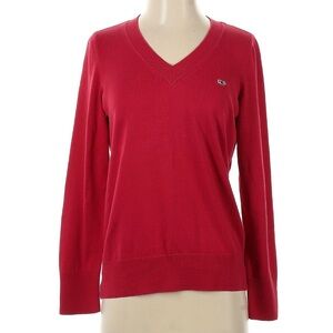 Vineyard Vines Bright Red V-Neck Women's Sweater